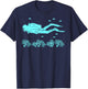 Scuba Diving Underwater Diver Ocean Swimmer Sea Lover T-Shirt - T-Shirt | Navy