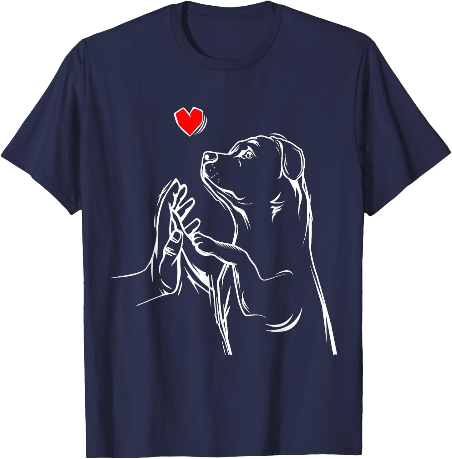Rottweiler Love Funny Dog Lady T-Shirt - T-Shirt | Navy