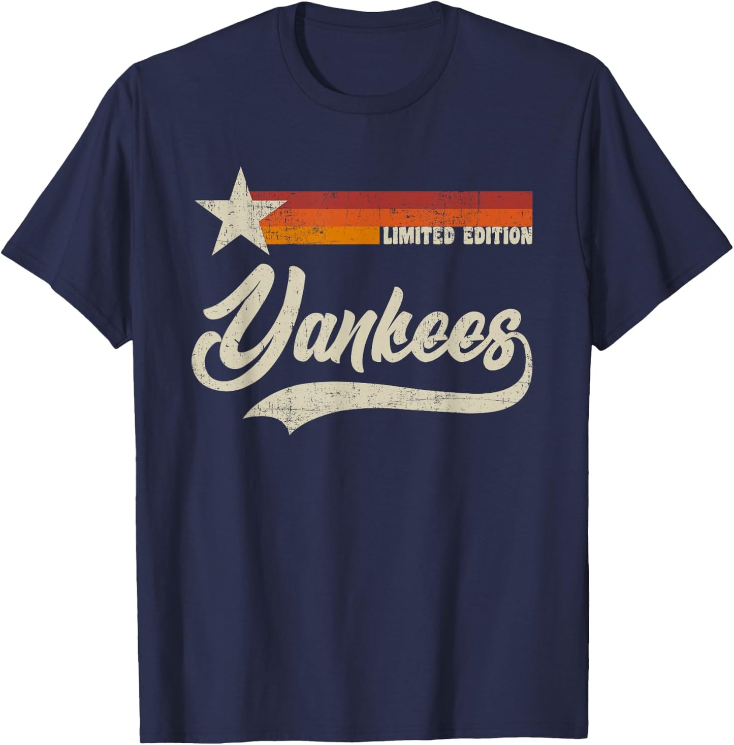 Vintage Yankees Name Retro Gift Sports Lover Women Boys T-Shirt - T-Shirt | Navy