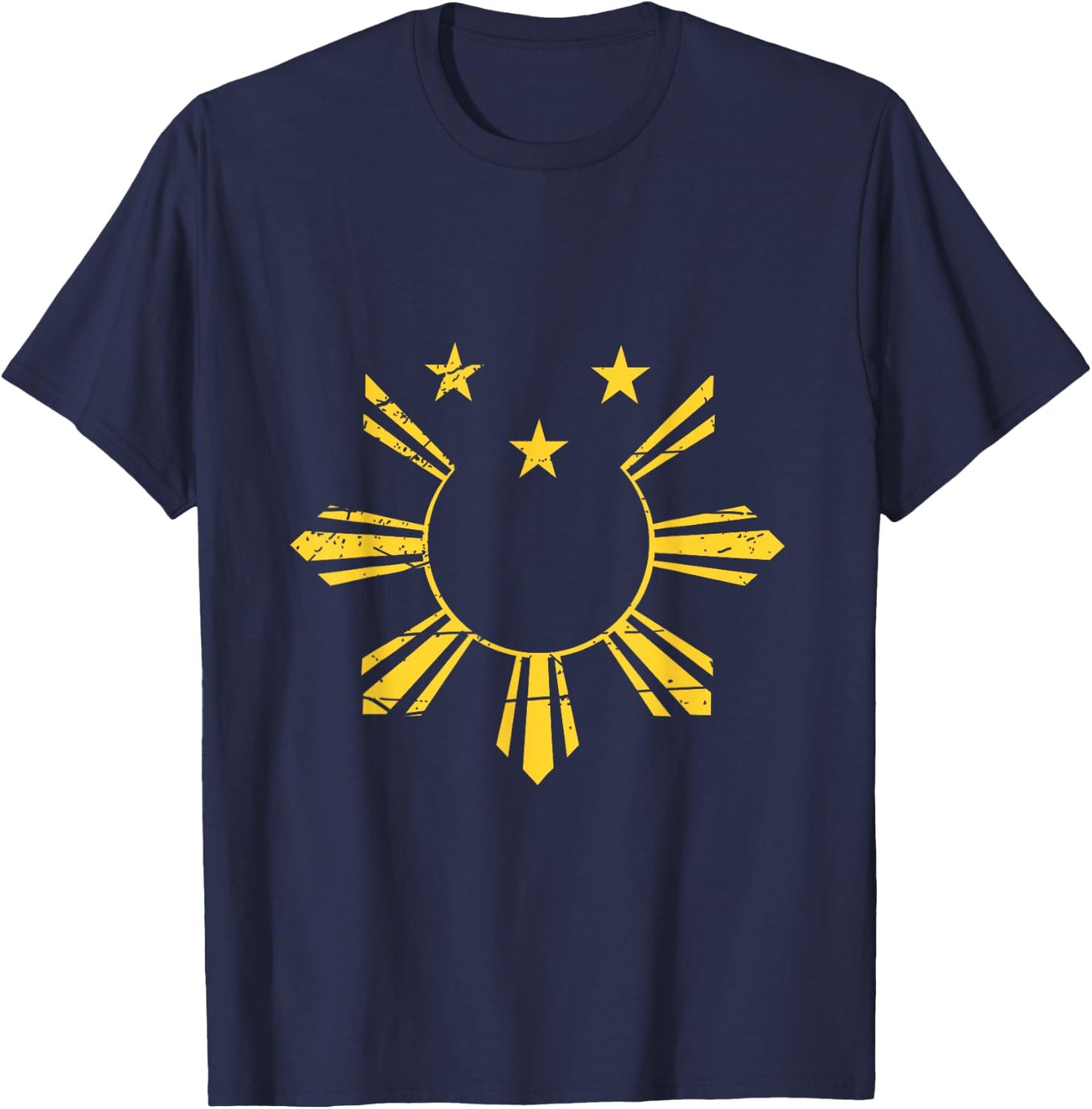 Retro Filipino Flag Philippines T-Shirt - T-Shirt | Navy