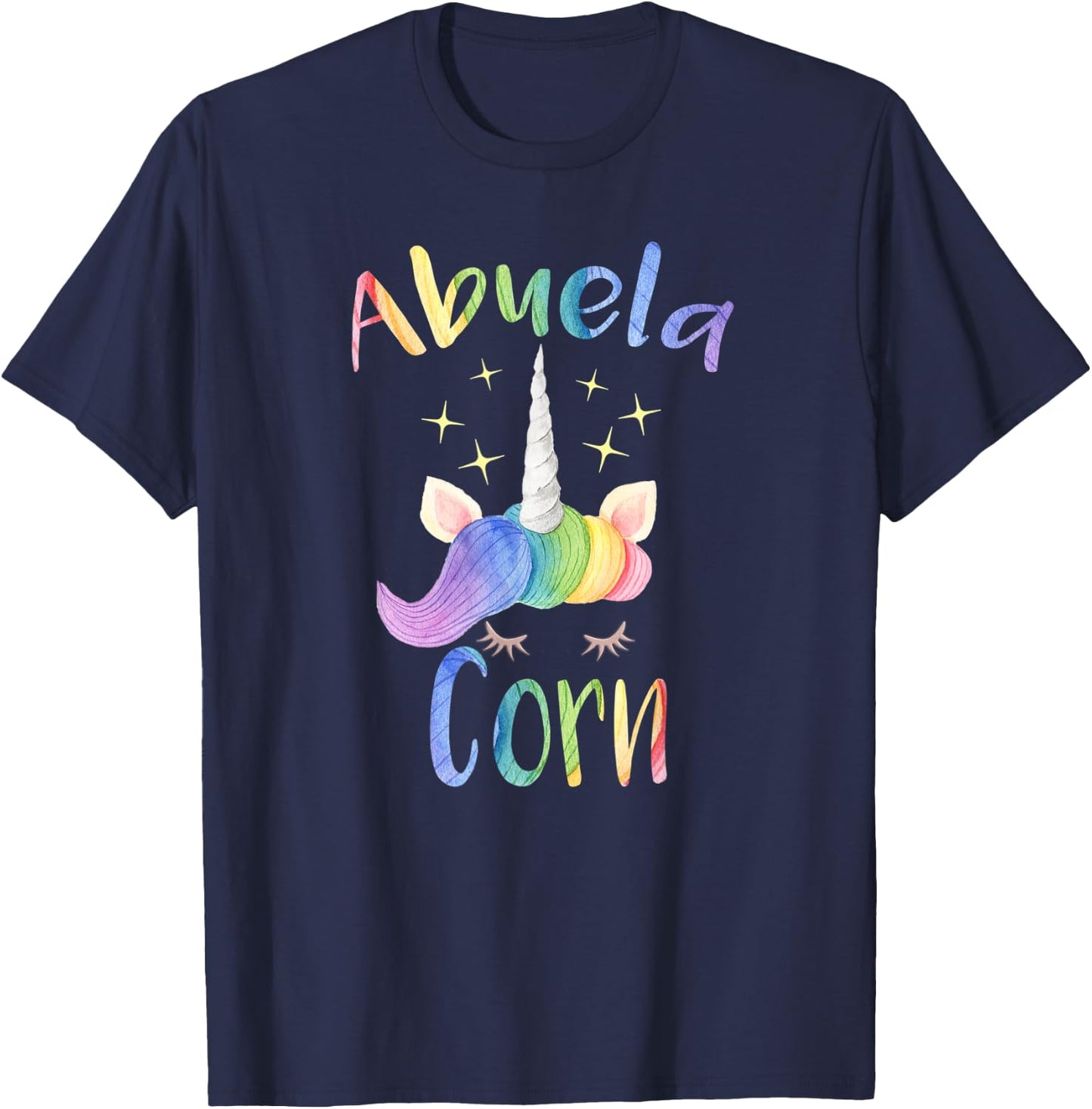 Abuelacorn Spanish Grandma Funny Unicorn T-Shirt - T-Shirt | Navy
