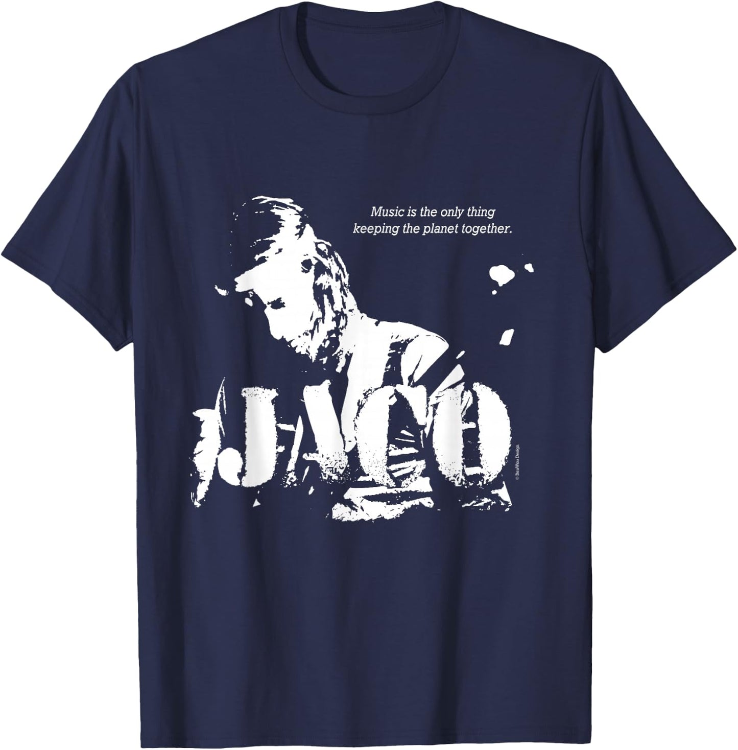 Jaco Jazz Wisdom Bassist Musician (1-color) T-Shirt - T-Shirt | Navy