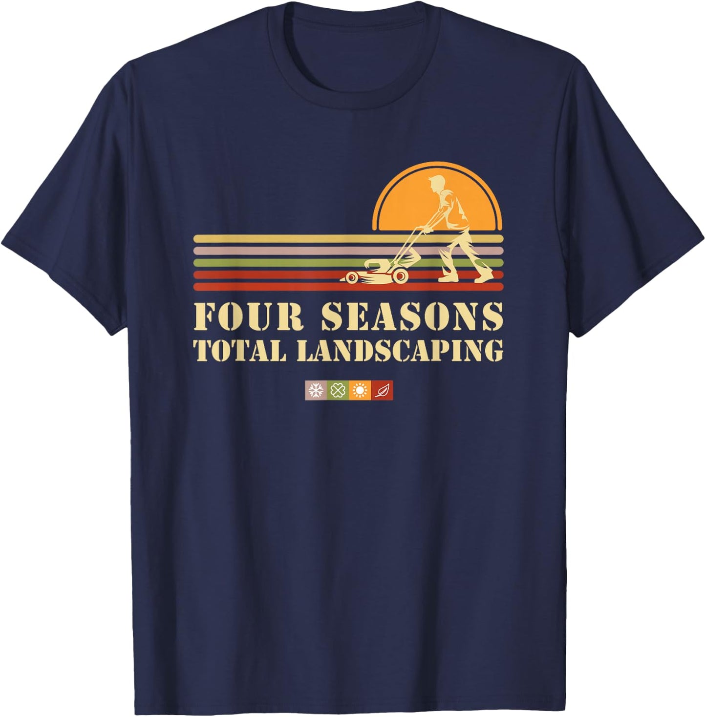 Four season total landscaping sunset vintage T-Shirt - T-Shirt | Navy