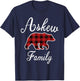 ASKEW Family Bear Red Plaid Christmas Pajama Men Women Gift T-Shirt - T-Shirt | Navy