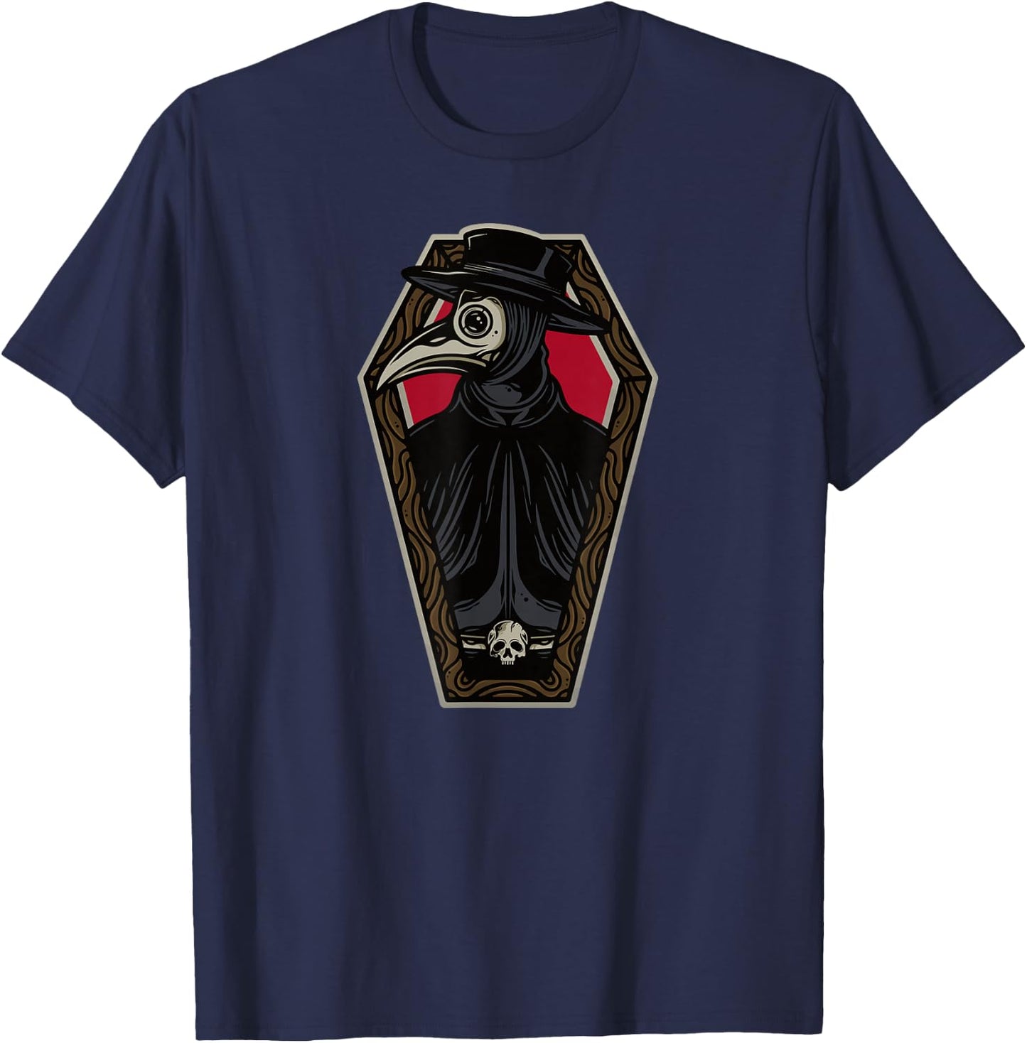 Steampunk Victorian - Steam Powered Engine Plague Doctor T-Shirt - T-Shirt | Navy