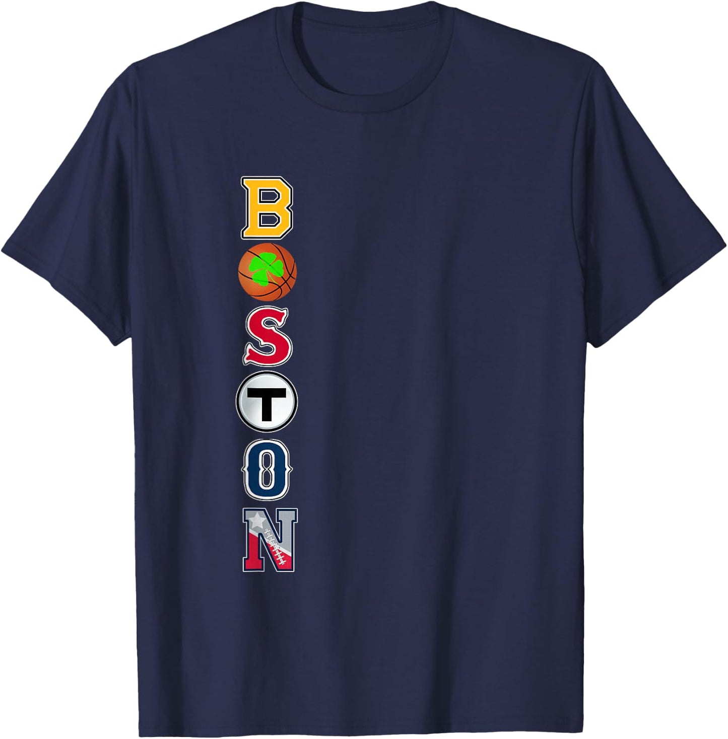 Bawston Townie Sports Team Fan Boston Mass New England Pride T-Shirt - T-Shirt | Navy