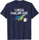 Funny Parrot Macaw And Coffee I Scarlet Macaw Owner T-Shirt - T-Shirt | Navy