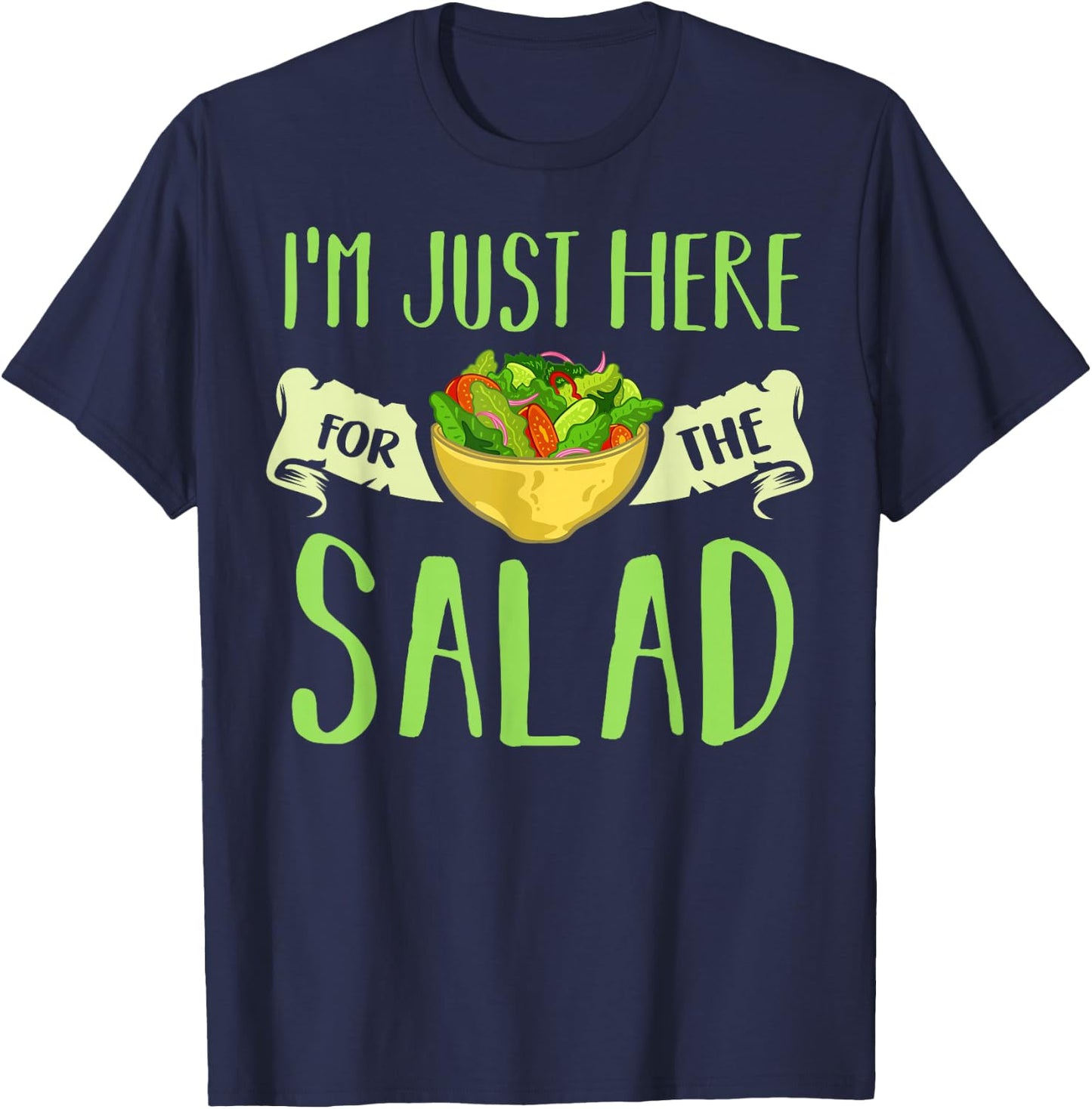 I Love Salad Vegan Dressing Bowl T-Shirt - T-Shirt | Navy