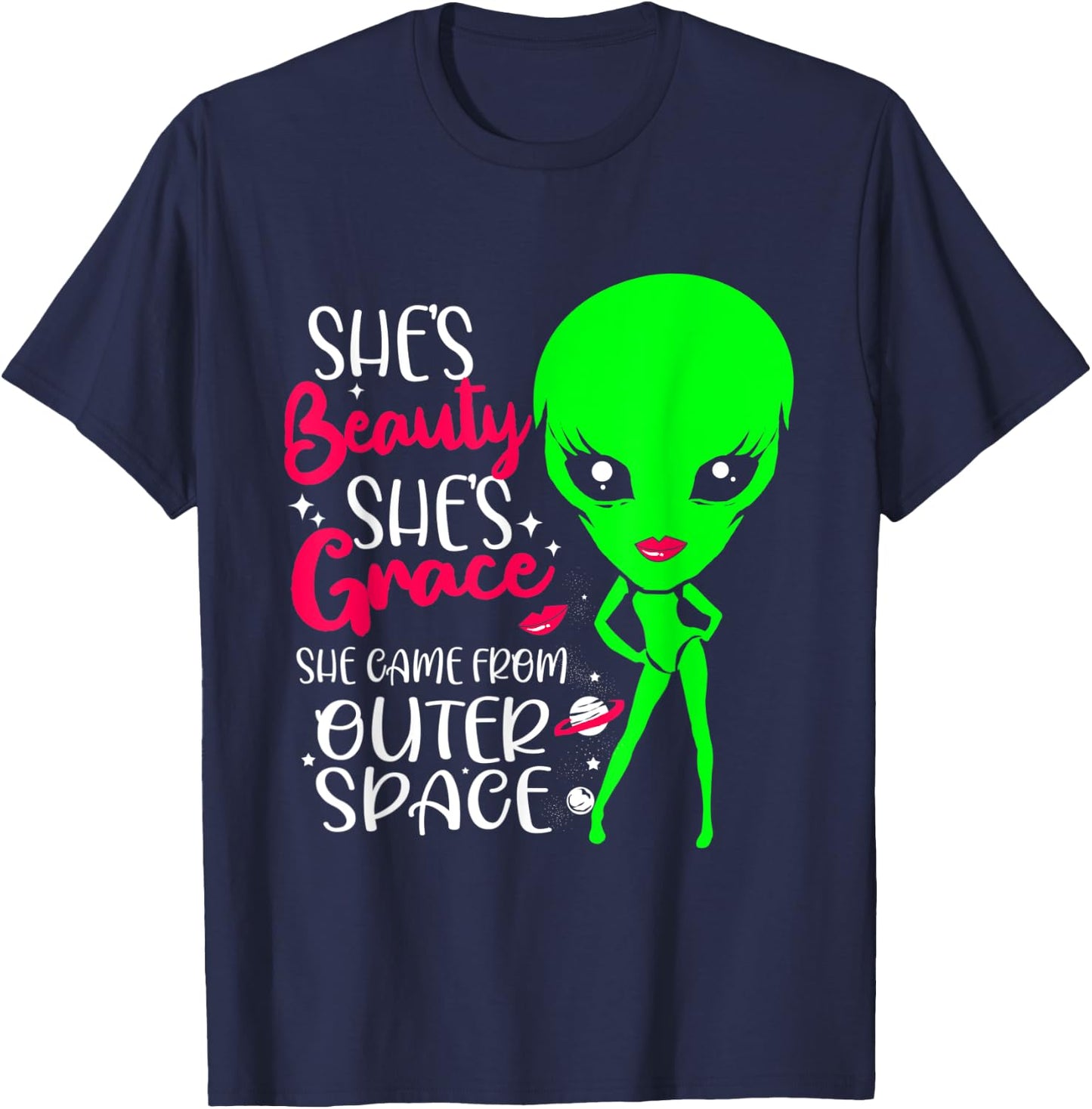 Outer Space Alien Costume Women T-Shirt - T-Shirt | Navy