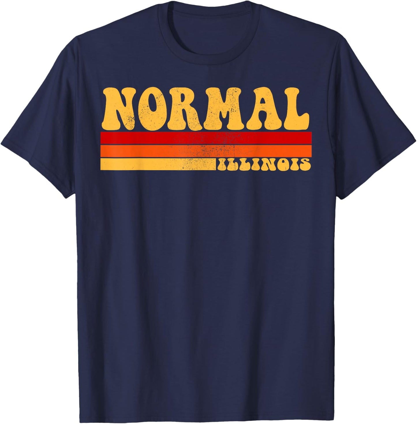 NORMAL Illinois City Vintage Roots Retro Design 70s 80s T-Shirt - T-Shirt | Navy