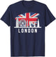 London Skyline England United Kingdom Souvenirs T-Shirt - T-Shirt | Navy
