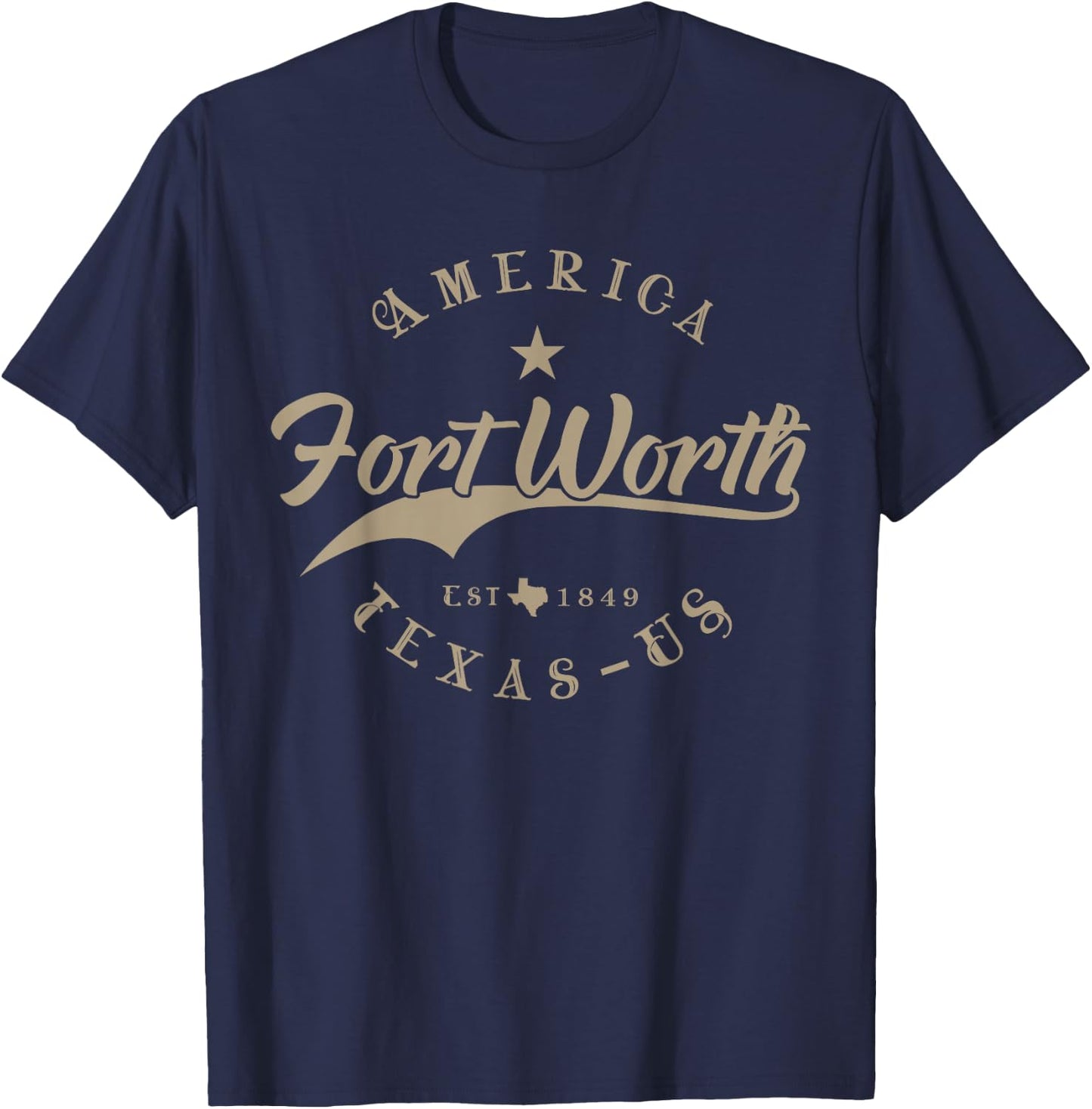 Fort Worth TX | Texas T-Shirt - T-Shirt | Navy