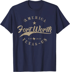 Fort Worth TX | Texas T-Shirt - T-Shirt | Navy