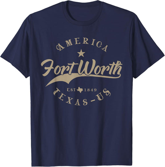 Fort Worth TX | Texas T-Shirt - T-Shirt | Navy
