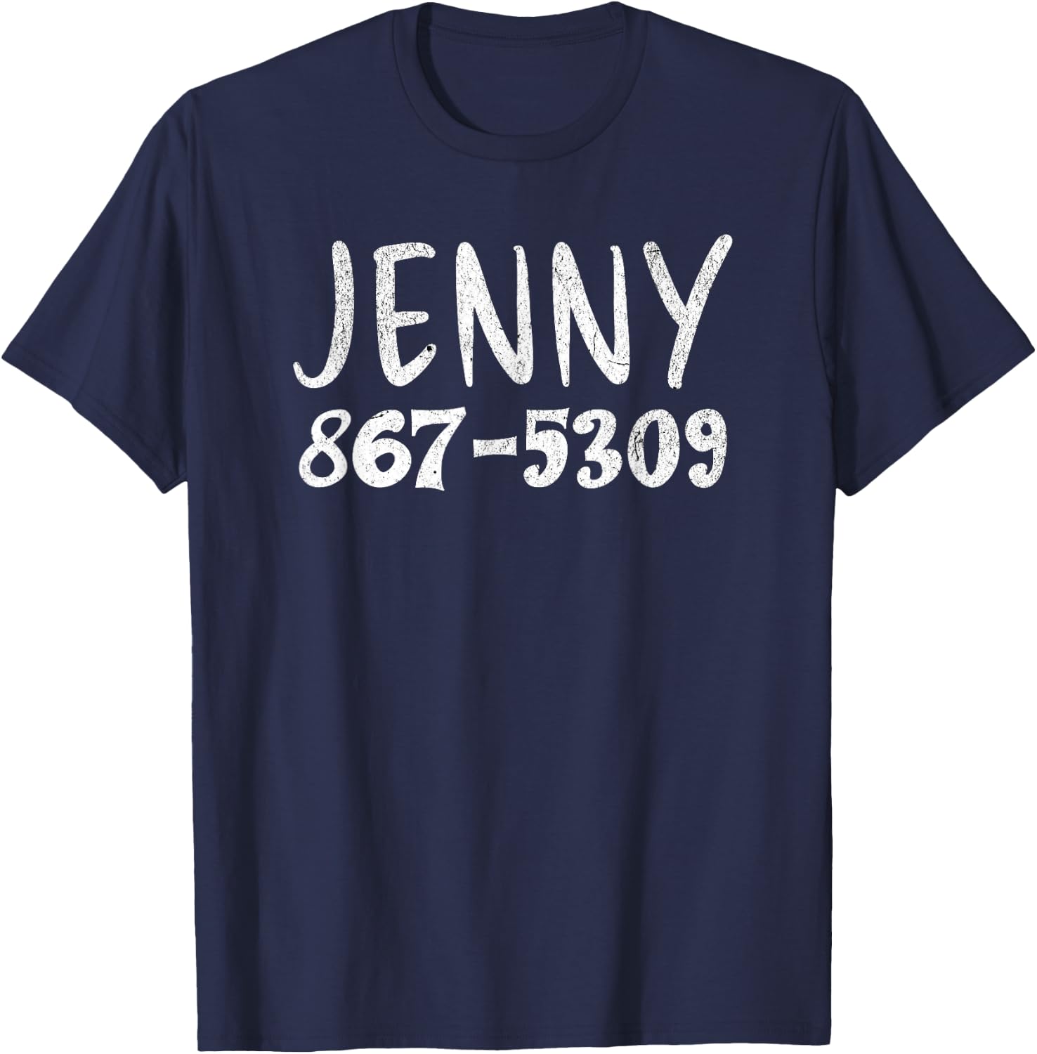 Jenny Phone Number 867-5309 Funny Rock Music T-Shirt - T-Shirt | Navy