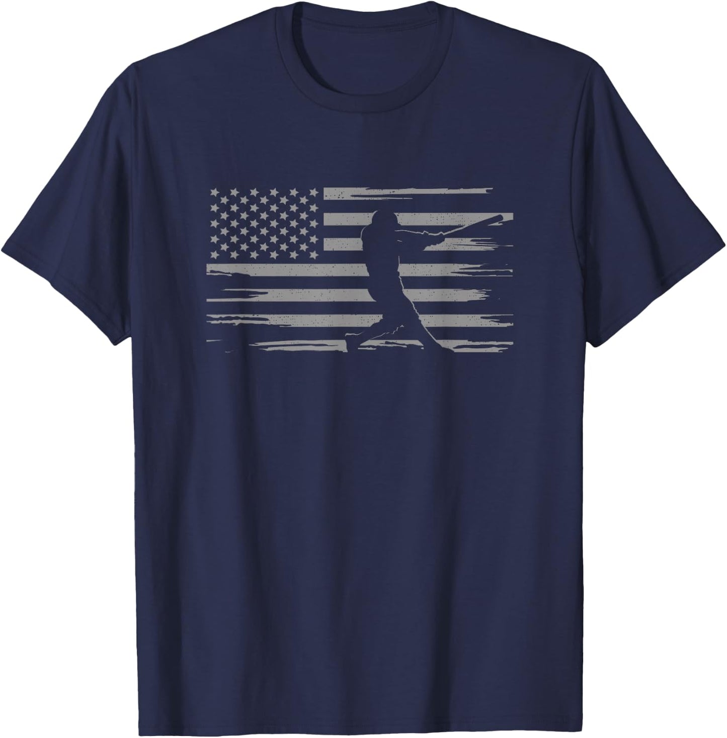 American Flag Baseball Apparel - Baseball T-Shirt - T-Shirt | Navy