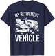 Funny Retirement Gardening Gift | Cute Lawn Mowing Men Women T-Shirt - T-Shirt | Navy