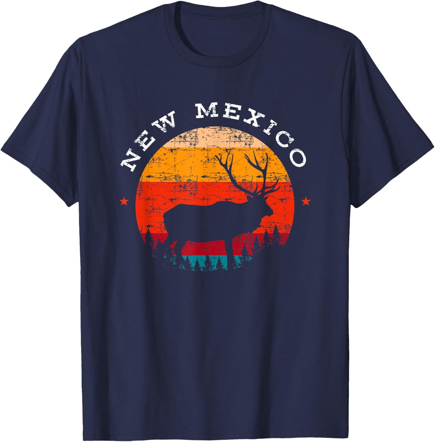 Elk Hunting New Mexico Souvenir Hunting Deer T-Shirt - T-Shirt | Navy