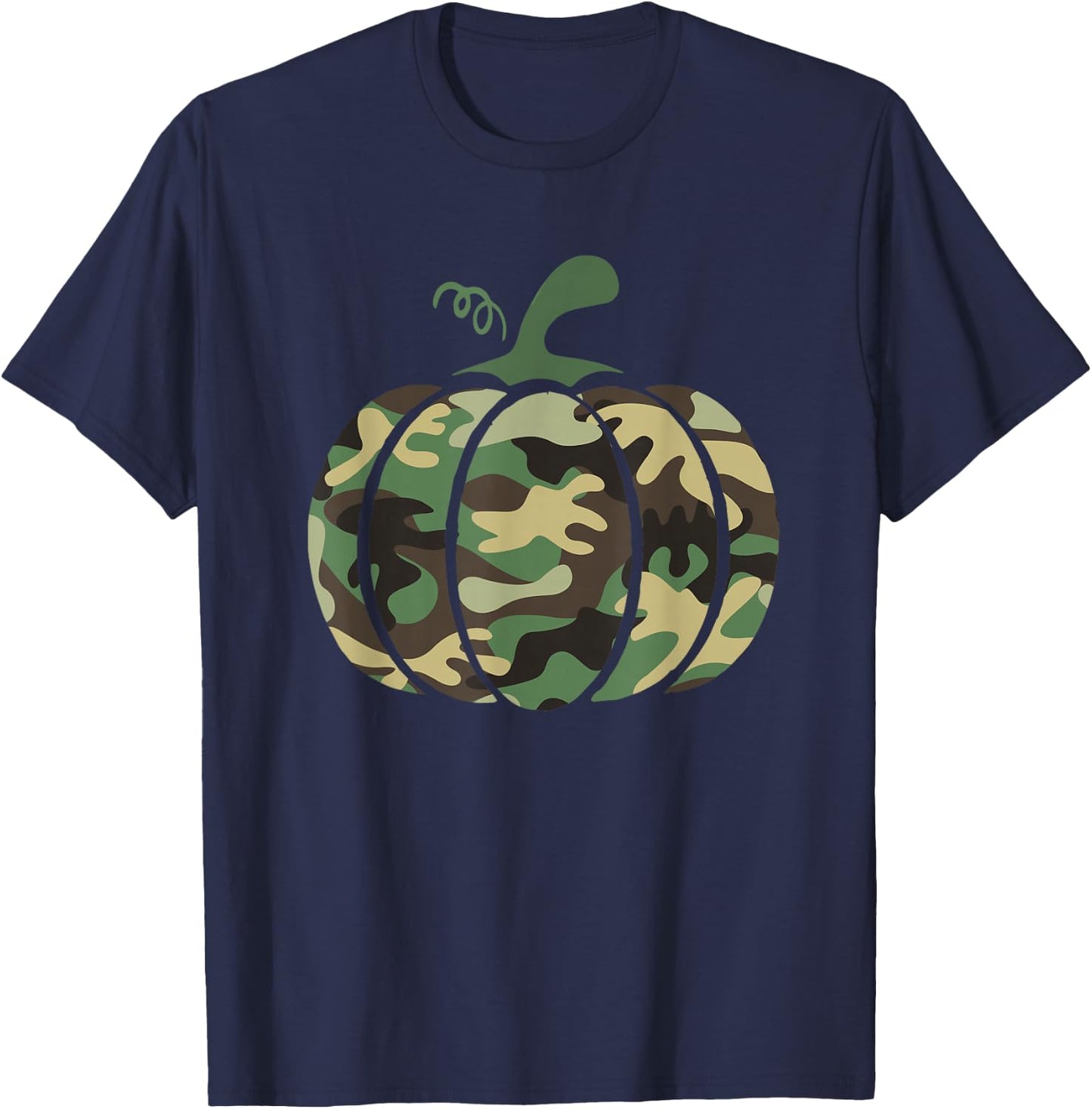 Camo Pumpkin Halloween camo Camouflage Pumpkin Camo T-Shirt - T-Shirt | Navy