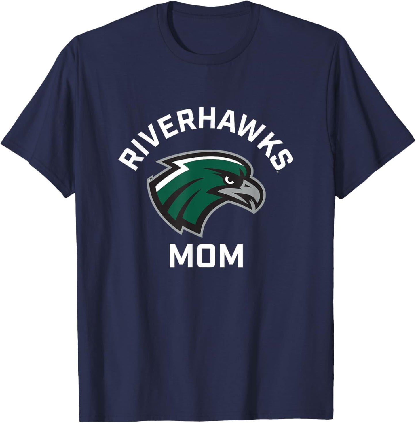 Northeastern State NSU RiverHawks Arched Mom T-Shirt - T-Shirt | Navy