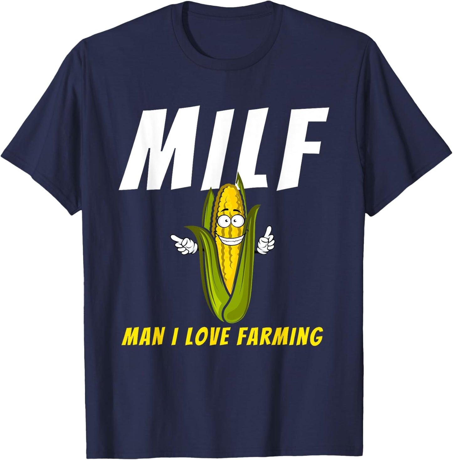 Man I Love Farming - Farmer & Farming Gift T-Shirt - T-Shirt | Navy