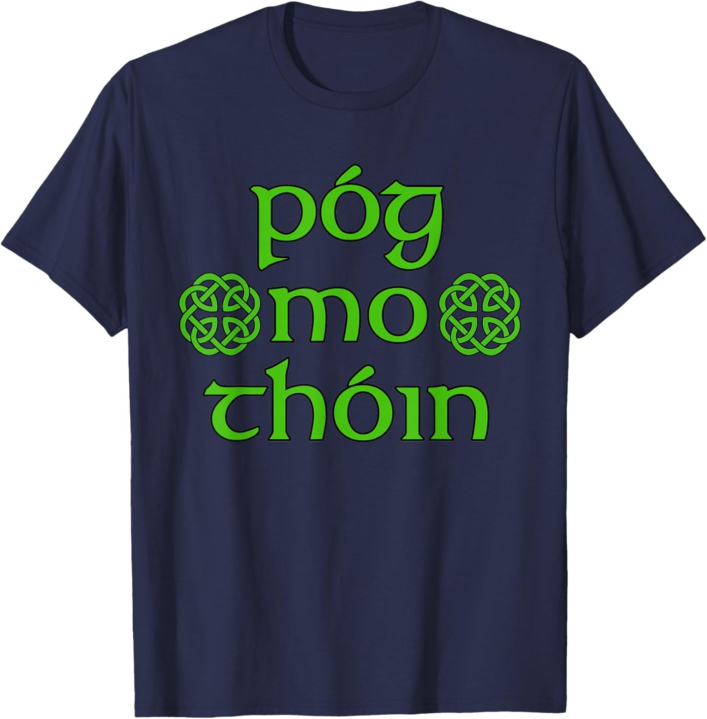 Pg Mo Thin with Celtic Knots by Kats Cabin T-Shirt - T-Shirt | Navy