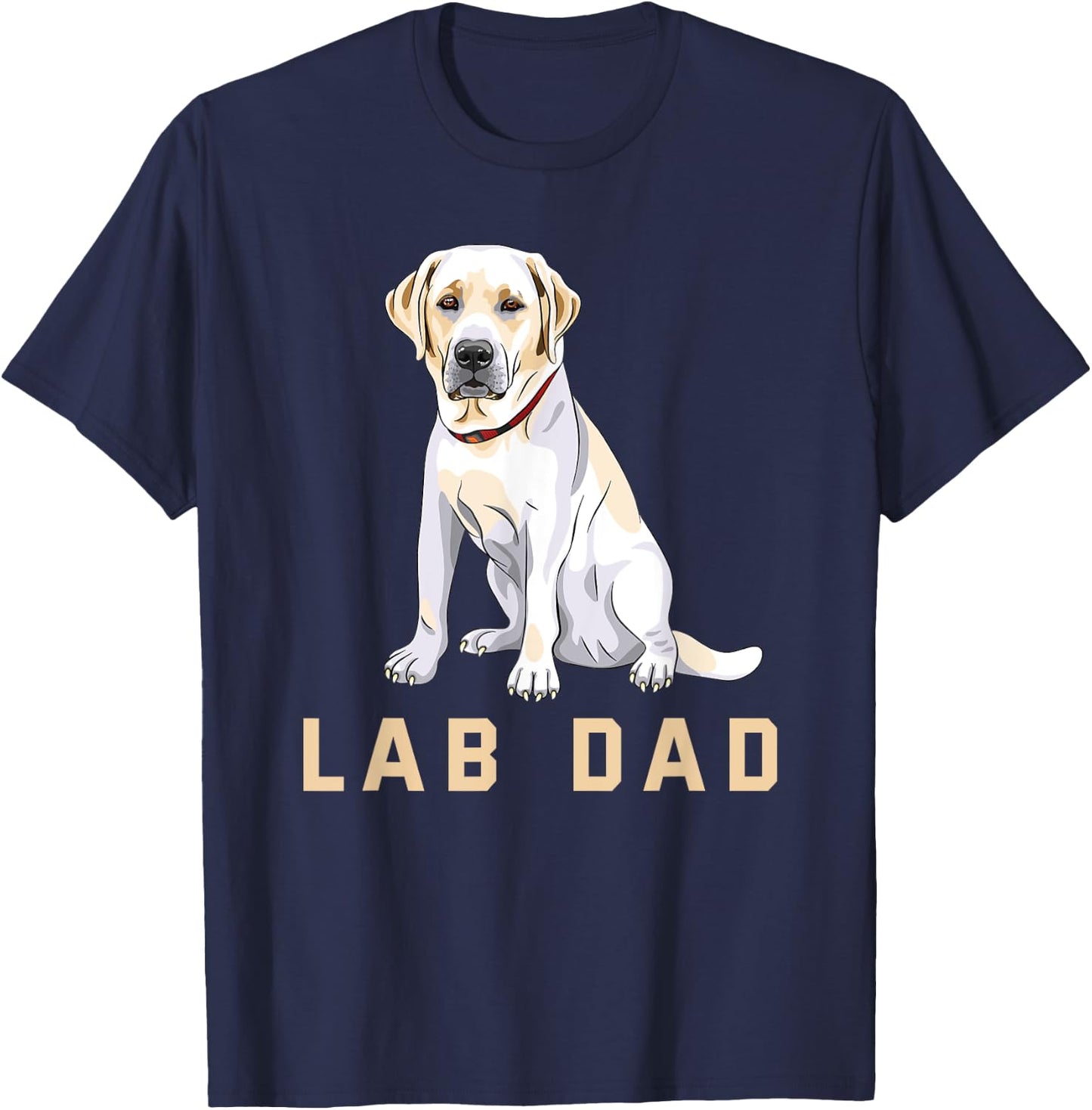 Lab Dad Yellow Labrador Retriever Shirt T-Shirt - T-Shirt | Navy