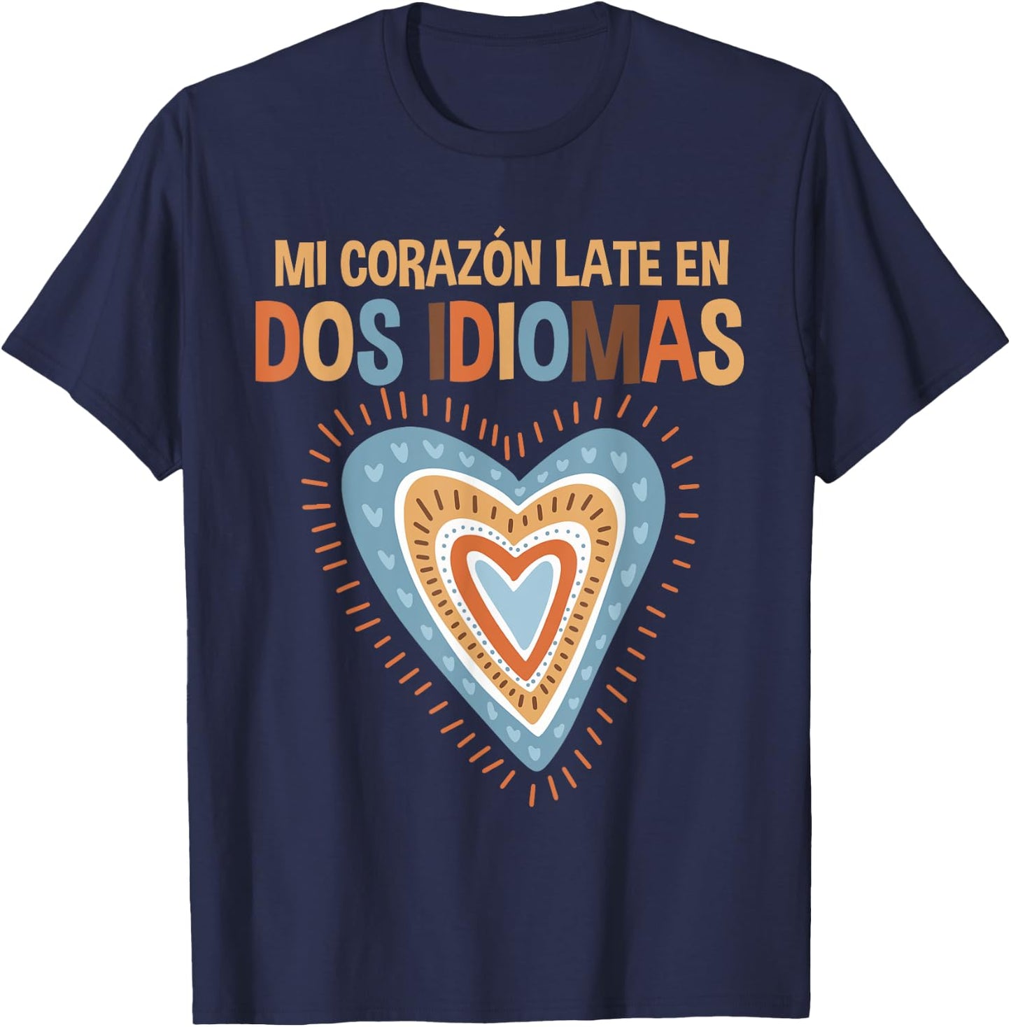 Spanish Teacher Hispanic Teacher Bilingual Teacher Men Women Girls Kids T-Shirt - T-Shirt | Navy