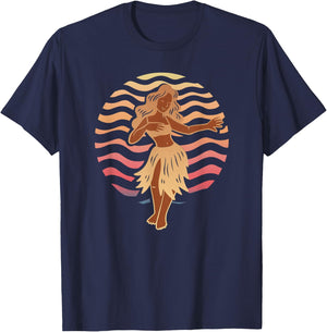 Hula Dance Hawaii Hula Dancer Hawaiian Girl Aloha Hawaii T-Shirt - T-Shirt | Navy