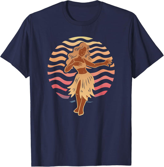 Hula Dance Hawaii Hula Dancer Hawaiian Girl Aloha Hawaii T-Shirt - T-Shirt | Navy