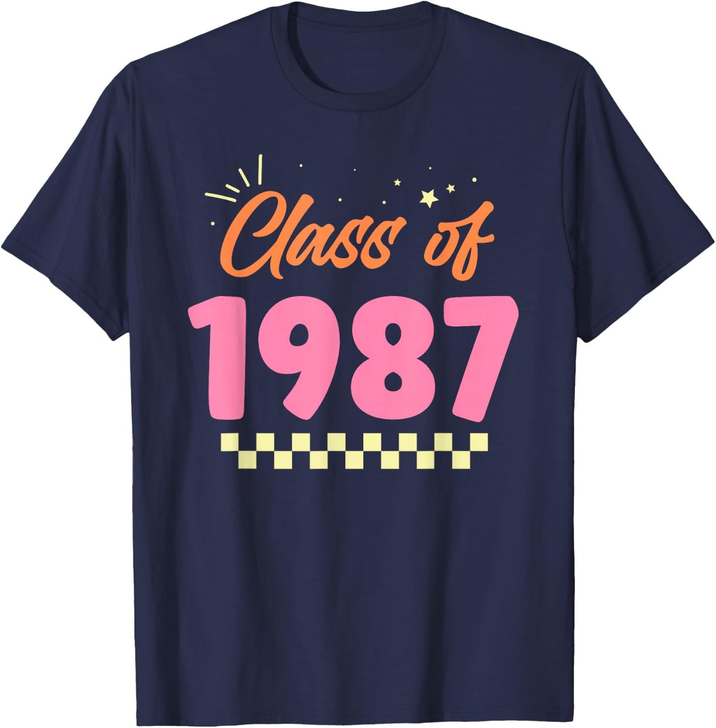 Class Of 1987 School Graduation Meetup Reunion T-Shirt - T-Shirt | Navy
