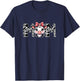 Mom Cow Print Mama Mommy Cow Pattern Mother's Day T-Shirt - T-Shirt | Navy