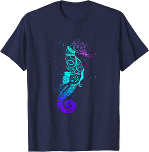 Seahorse Mandala Scuba Diving T-Shirt - T-Shirt | Navy