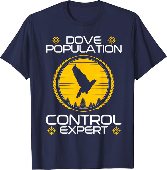 Dove Hunting Flying Bird Hunter Wing Shooting Wingshooters T-Shirt - T-Shirt | Navy