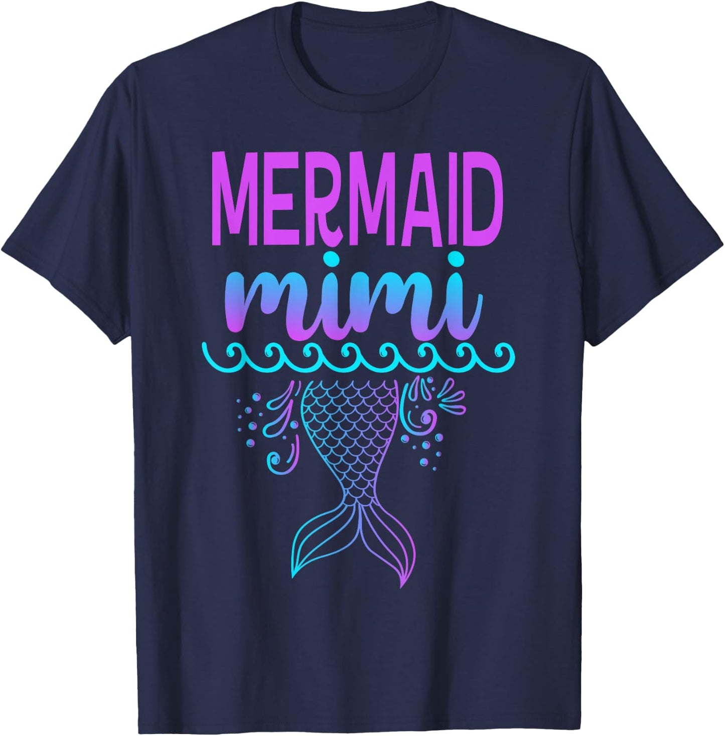 Mermaid Mimi Women's Grandma Birthday T-Shirt - T-Shirt | Navy