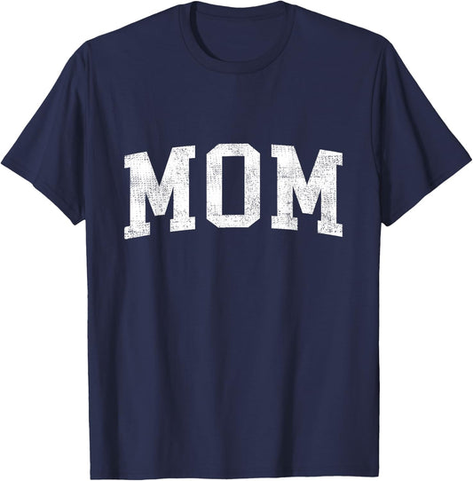 Mom Classic Bold Font Mommy Birthday Gift T-Shirt - T-Shirt | Navy