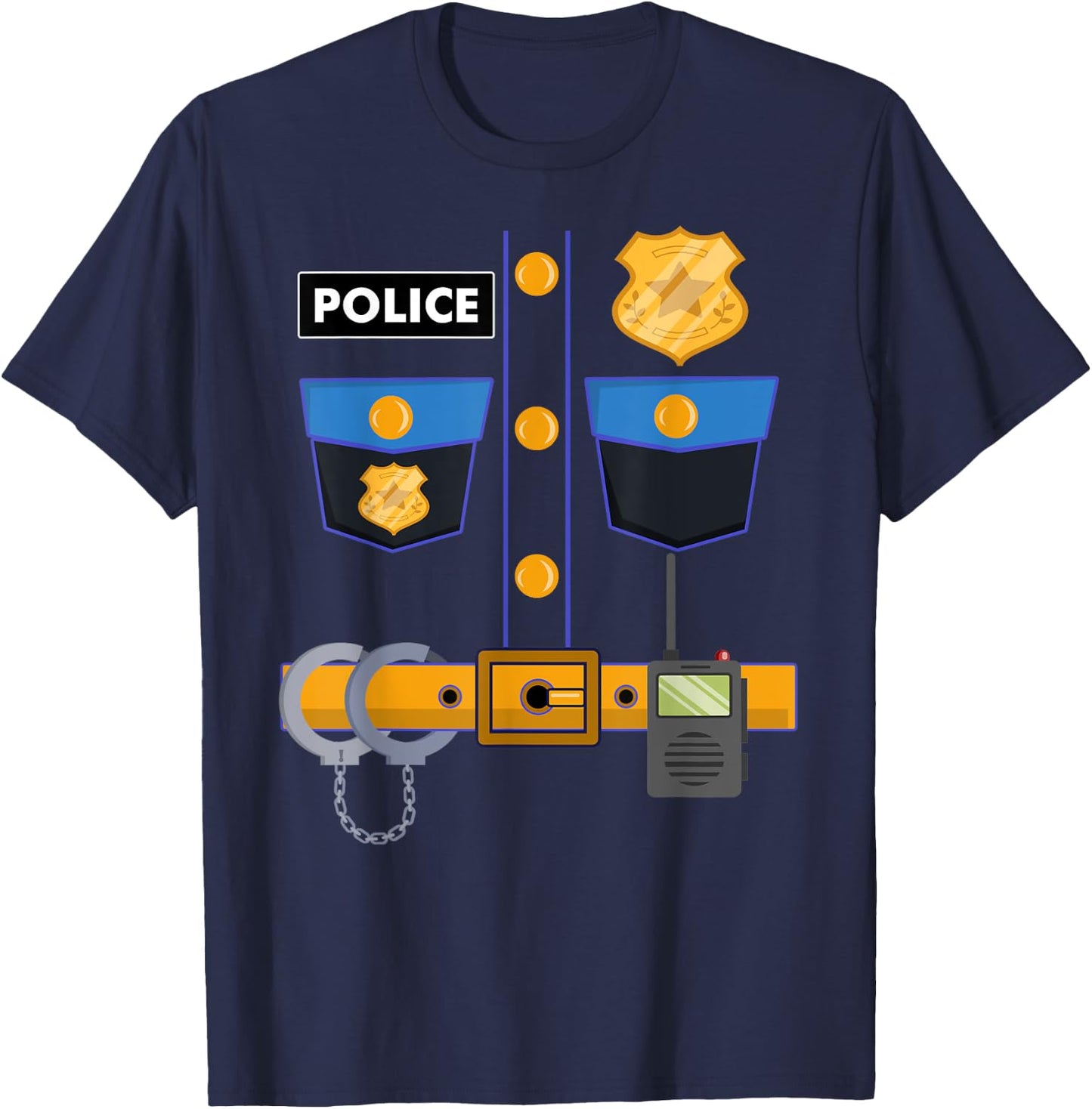 Police Costume Policeman Policewoman Cop Law Enforcement T-Shirt - T-Shirt | Navy