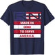 RN Made In Ohio To Serve America Registered Nurse Gift T-Shirt - T-Shirt | Navy