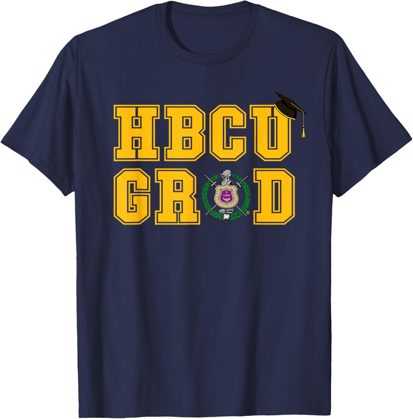Omega Psi Phi Fraternity Paraphernalia, HBCU Graduation T-Shirt - T-Shirt | Navy