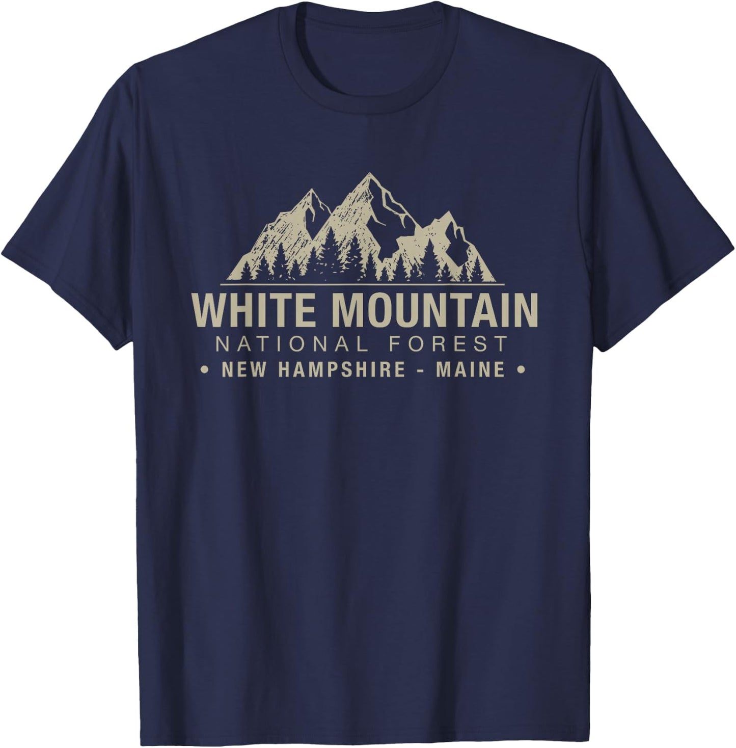 White Mountain National Forest New Hampshire Maine T-Shirt - T-Shirt | Navy