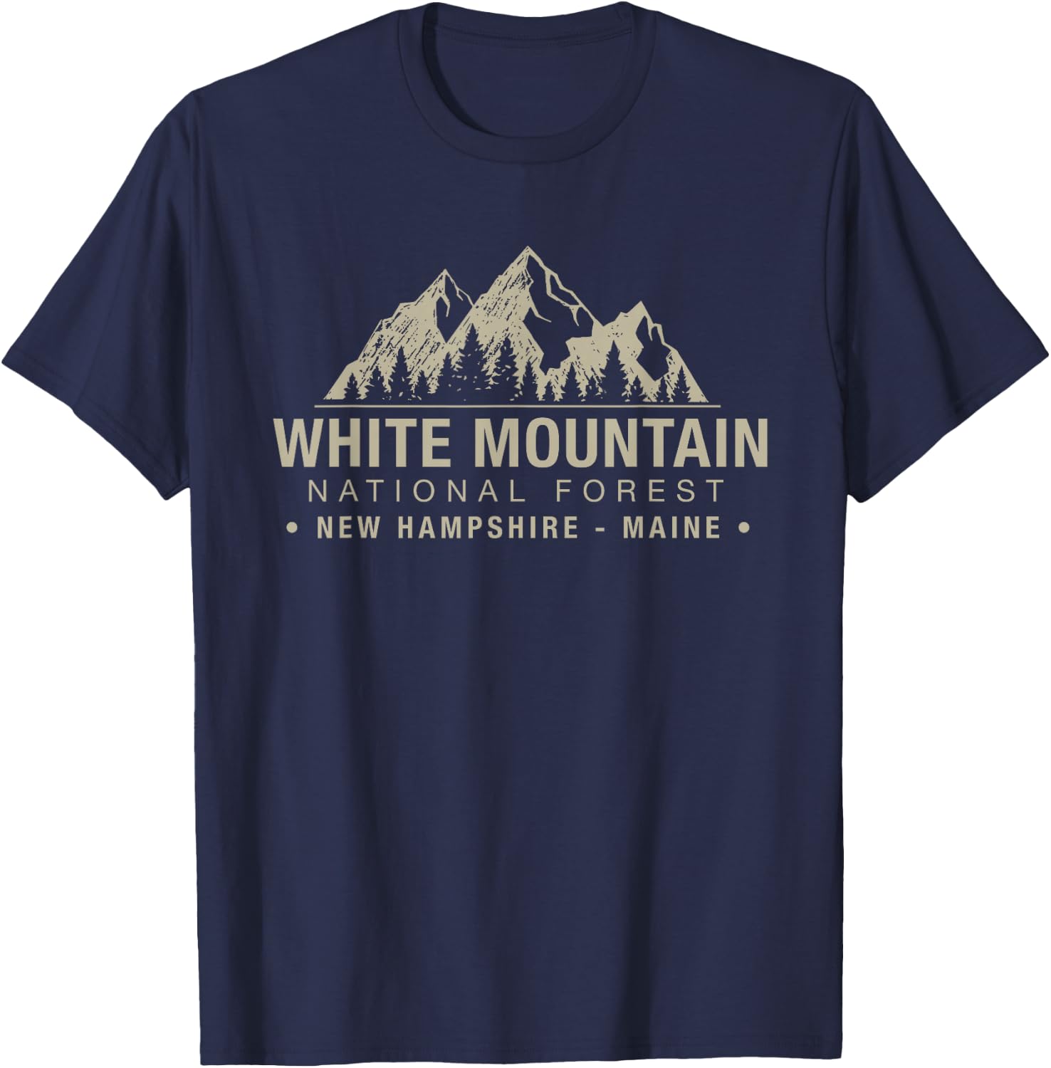 White Mountain National Forest New Hampshire Maine T-Shirt - T-Shirt | Navy