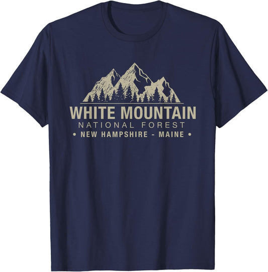 White Mountain National Forest New Hampshire Maine T-Shirt - T-Shirt | Navy