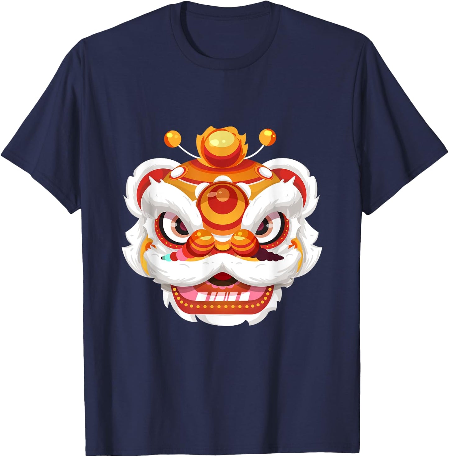 Chinese Celebration Festival New Year Lion Dance Costume T-Shirt - T-Shirt | Navy