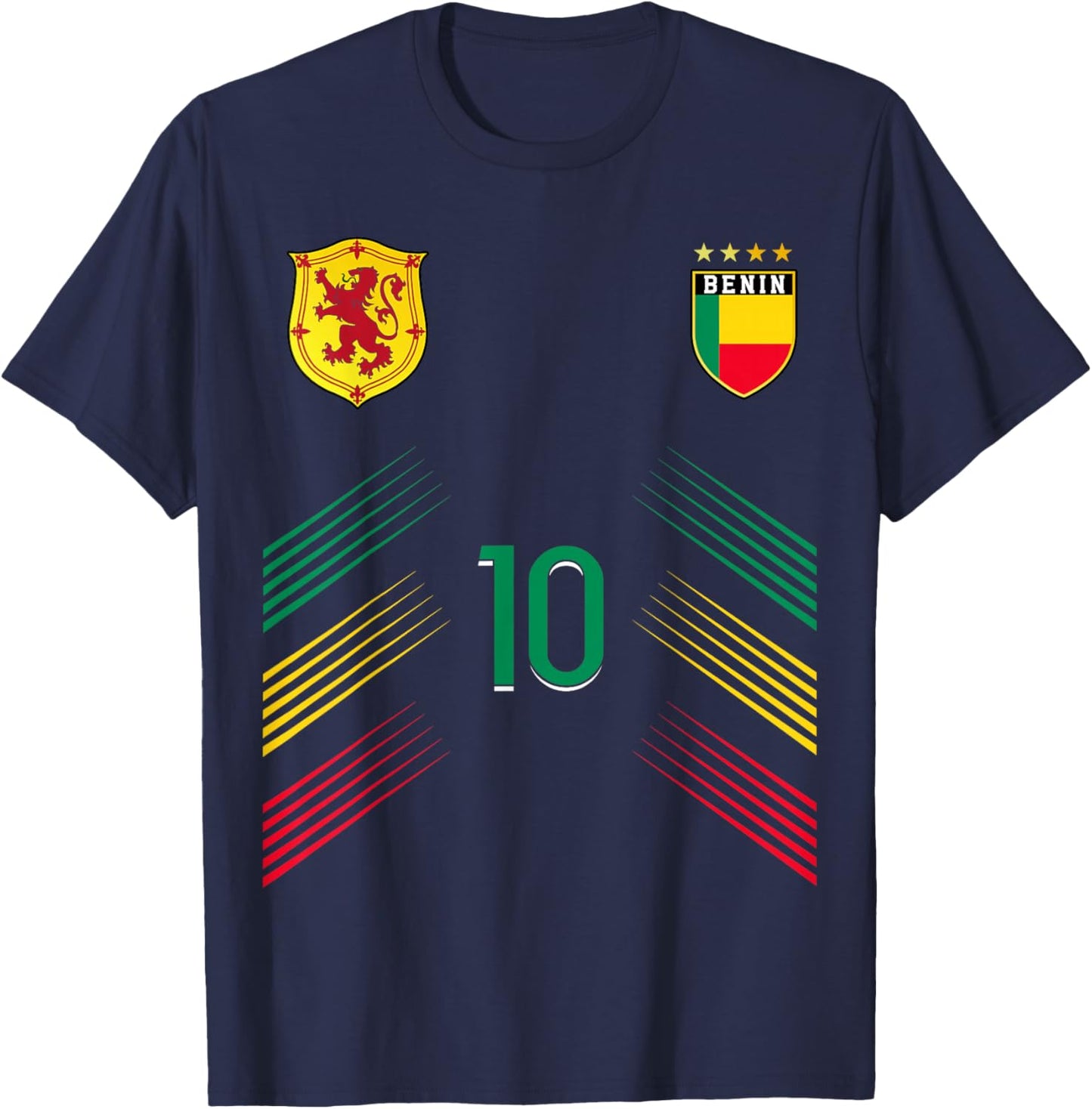 Benin Flag Beninese Pride Lovers T-Shirt - T-Shirt | Navy