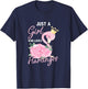 Just A Girl Who Loves Flamingos T-Shirt - T-Shirt | Navy