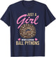 Just a Girl Who Loves Ball Pythons Snakes Snake Python Lover T-Shirt - T-Shirt | Navy