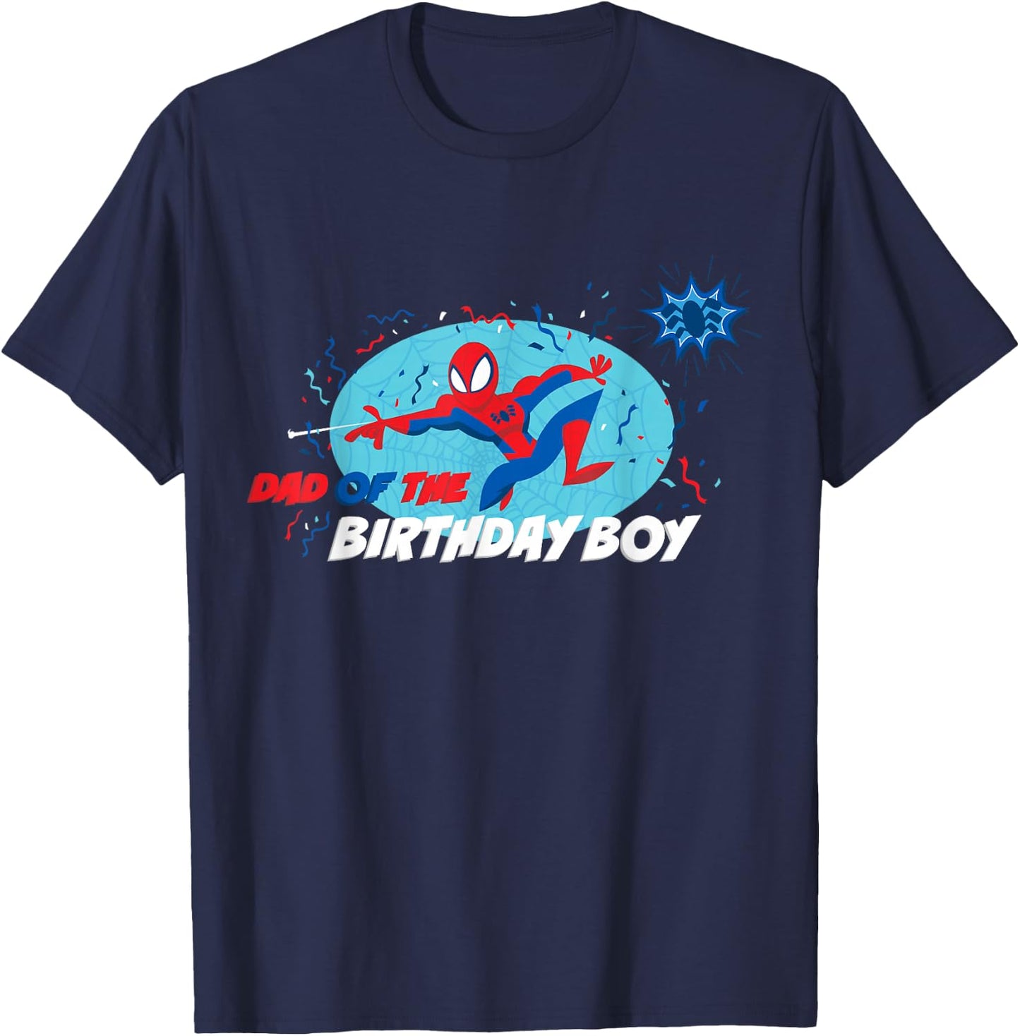 Marvel Spider-Man Toon Family Party Dad of the Birthday Boy T-Shirt - T-Shirt | Navy