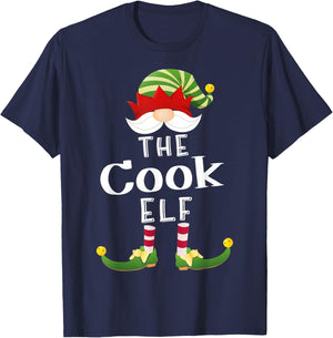 Cook Elf Group Christmas Funny Pajama Party T-Shirt - T-Shirt | Navy