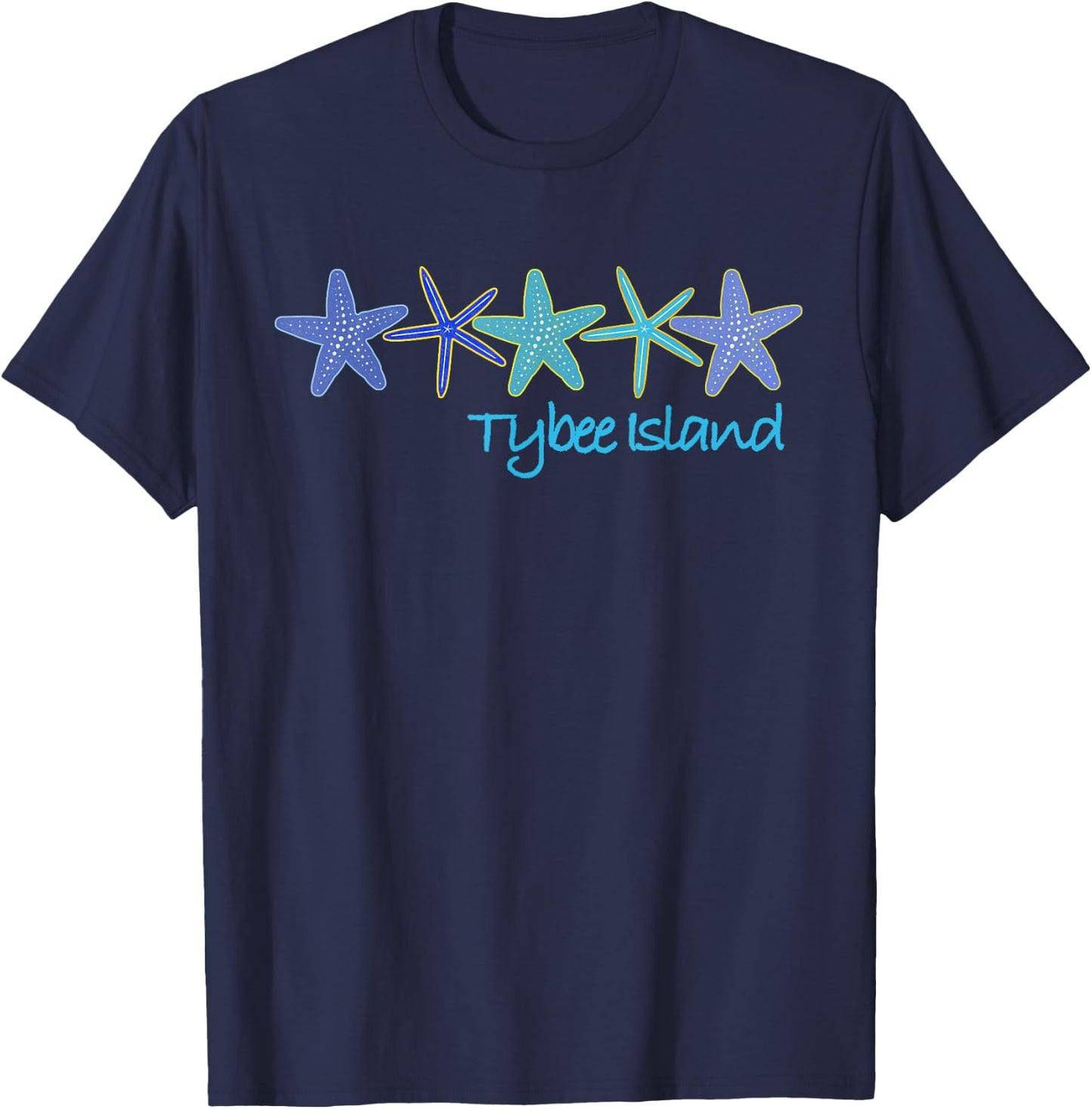 Tybee Island Tropical Vacation Beach T-Shirt - T-Shirt | Navy