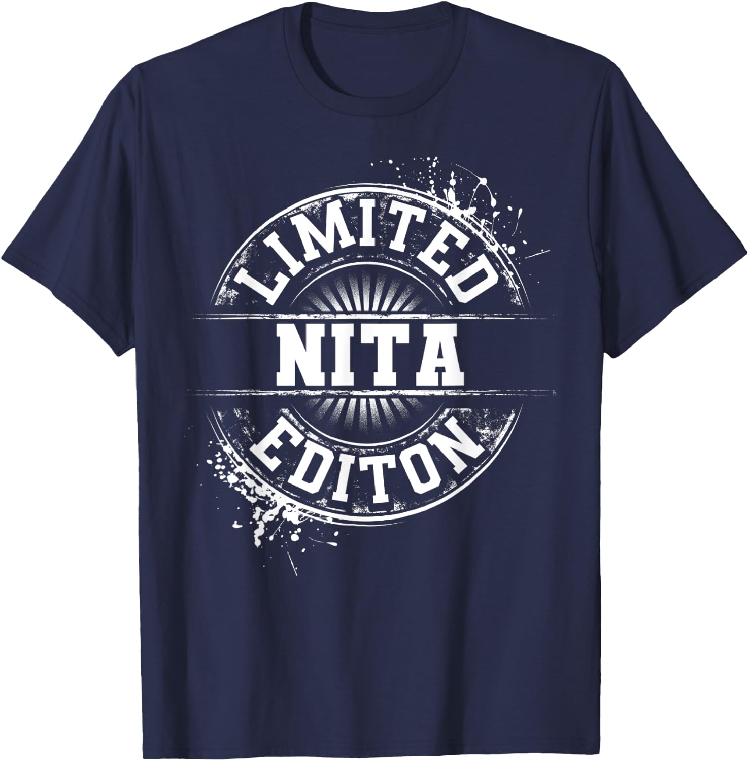 NITA Limited Edition Funny Personalized Name Gift T-Shirt - T-Shirt | Navy